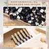 Honicemar 5 Slot Black Plastic Essential Oil Display Stand Aromatherapy