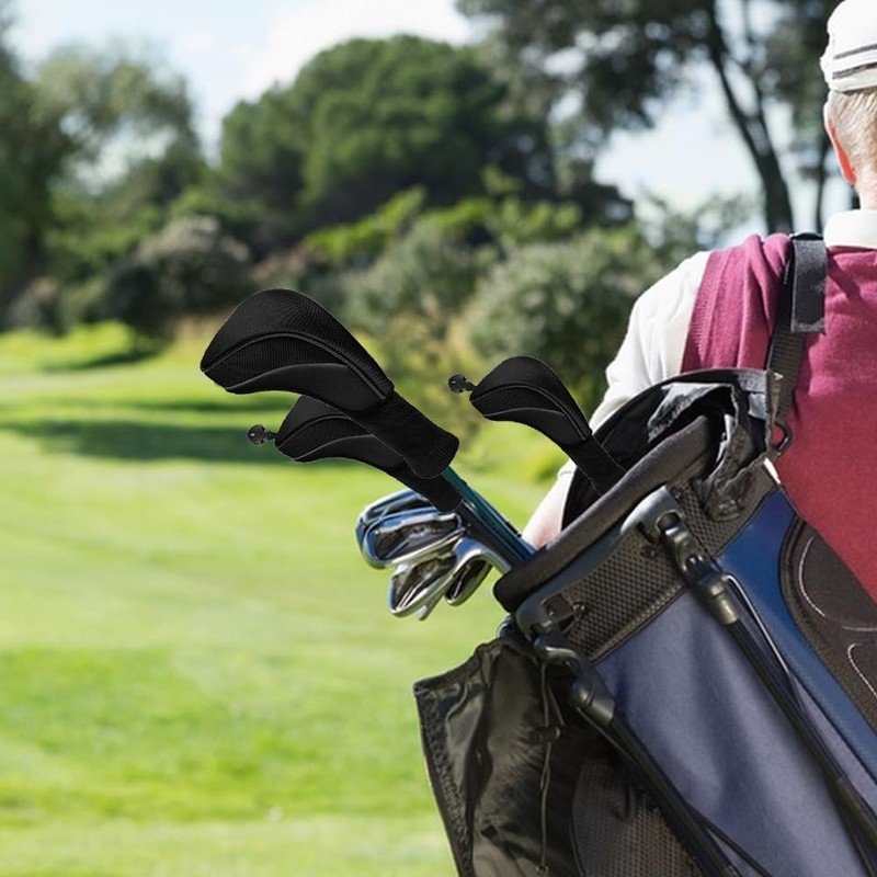 Golf Club Head Covers, Pack of 3 Golf Driver Wood