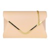 Girly Handbags Oversized Crocodile Style Clutch Bag, Naked