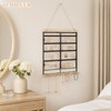 Hanging Jewelry Organizer 4-Tier Wall Earring Holder for Necklaces, Rings