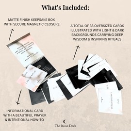 I AM THE RITUAL: Eco-Printed Premium Oracle Set - 33 Card Deck for Self-Healing Affirmations, Inspirational Morning and Evening Rituals, Personal Growth and Reflection, and Intentional Practices