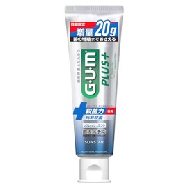 Sunstar Gum Plus Dental Paste, Refreshing Mint, Extra Size, 4.2 + 0.7 oz (120 + 20 g), Medicated Toothpaste GUM