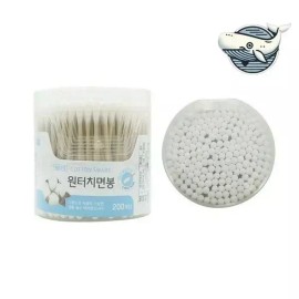 원터치 순면 면봉 심플 고급 면봉 One-Touch Cotton Swab Simple Premium Cotton Swab