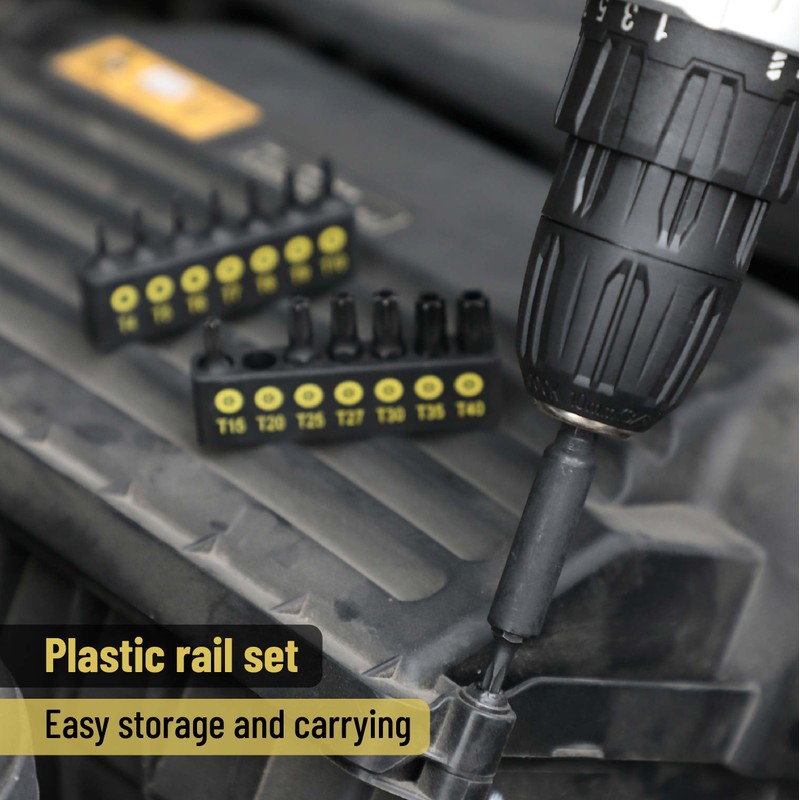 Bates Torx Bit Set, 15 Pieces T4-T40, Tamper Proof Security