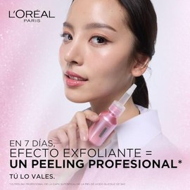 LOral Paris, Glycolic Bright Peeling Exfoliante Facial Anti Manchas, Mejora la Textura y Luminosidad de la Piel, Reduce Poros Abiertos e...           