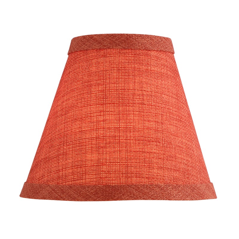 Aspen Creative 51044-2,Hardback Empire Transitional Clip-On Chandelier Shade/Brick Red Burlap