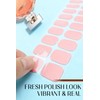 Gel Nail Strips 44Pcs, No UV/LED Lamps Needed, Pre-Cured Nail