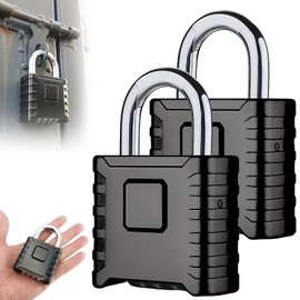 PRITOK Heavy Duty Combination Padlock Outdoor Weatherproof: 2-Pack Large 4 Digit Code Padlock with Thick Stainless Steel Shackle, High Security Combination Lock for Garage, Gym, Shed, Gate, Fence