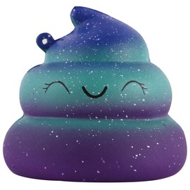 Anboor Squishies Spaß Verrückt Poo Galaxy Matschig Langsam Steigend Spielzeug Antistress Slow Rising Squishies Squeeze Spielzeug für Kinder Erwachsene (7*7*6,5cm, 1pcs)