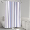GCIREC Stripe Shower Curtain, Blue Purple Grey Stripe Minimalism Aesthetics