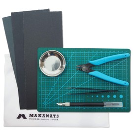 MAKANATS Plastic Model Tool Set, Tool Kit for Making Your First Piece, Simple, 8-Piece Set