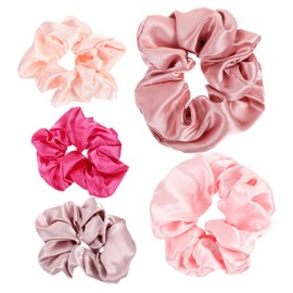 Baluue Silk Hair Ties Set Satin Scrunchies Large Ponytail Holders Women's Hair Accessories Elastic Soft Comfortable