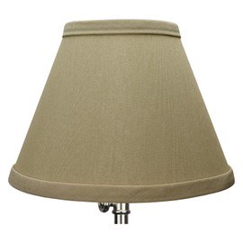 FenchelShades.com Lampshade 4" Top Diameter x 8" Bottom Diameter x 6" Slant Height with Clip-On Attachment for Standard Edison-Style Lightbulb (Linen Straw)