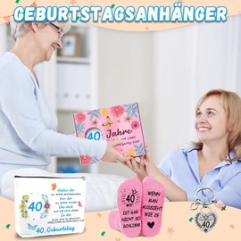 WAMIOKAGRO 18th Birthday Girl Gifts for 18th Birthday Girl, Socks Cosmetic Bag and Keychain, Gifts for Girls, Birthday Gift for Sister, Girlfriend, colour, 40 Years