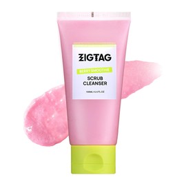 ZIGTAG 4-in-1 Konjac Jelly Face Cleanser – Gentle Daily Exfoliating, Deep Cleansing, Pore Care & Makeup Removal | Berry Smoothie Texture with Raspberry & Vitamin B+C+E Complex | Dermatologist-Tested