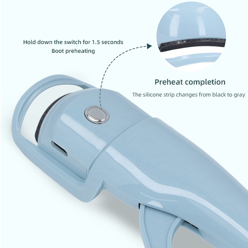 Heated Eyelash Curler 3 Heating Modes Rechargeable Electric Heat Eyelash