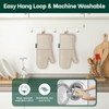 Beneno Kitchen Oven Mitts 2-Pack Heat Resistant to 500°F with