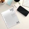 ZOOQUE 100 Transparent Pockets Document Wallets DIN A5 Plastic Cover