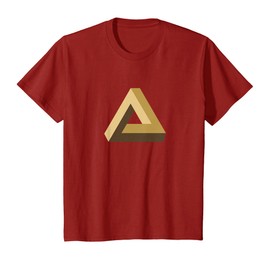 Pen-rose triangle, eye illusion, impossible triangle, mathematics T-shirt