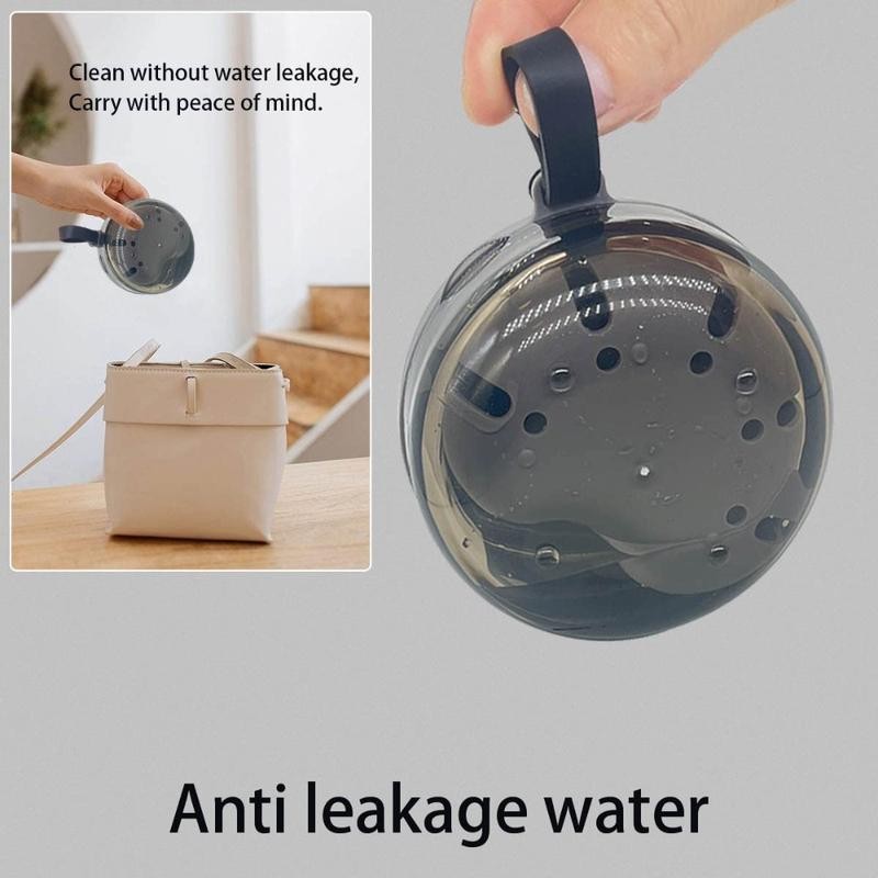 Portable No-Leak Denture Case with Bath Function, Strainer & Mirror-Grey-Ideal