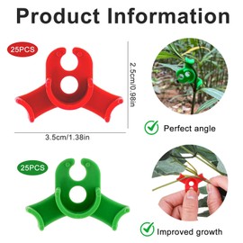 Yesimola Pack of 50 Plant Benders, Low Stress Training, 90 Degree Reusable Plant Benders, for Low Load, Plant Clips for Bending Plant Stems, Changing the Growth Direction
