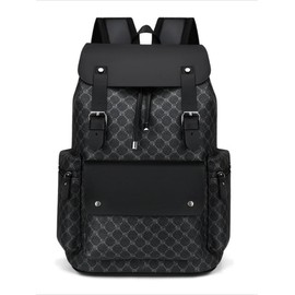 Men's Business Style Geometric Pattern Backpack, Casual Large Capacity Backpack for Men, Fashionable Backpack for Work & Travel Travel Backpack Travel Bag, Backpacks for School:_Black*2 pcs_one-size
