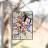 Cardinal Stained Window Panel Glass Window Hanging For Wall Decoration