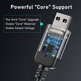 Plozoe Radar Detector Cord, USB to RJ11 Cable,RJ11 Plug Power Cable,for Escort Uniden Radenso XP Beltronics Cobr Whistler Radar Detector,Replacement Power Cable for Radar Detectors (RJ11-9.84ft)