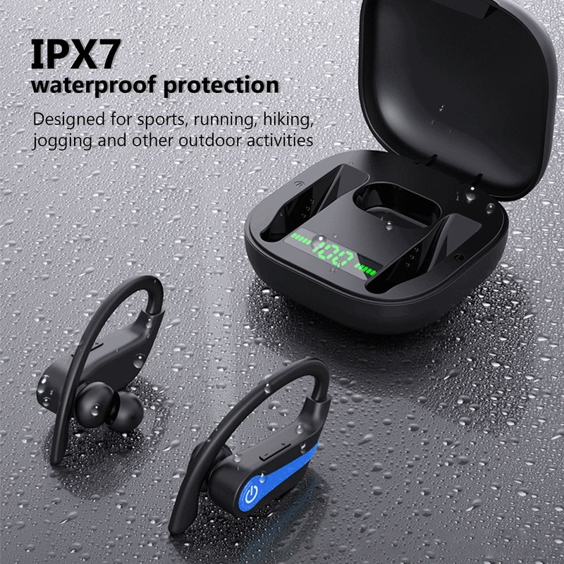 Sports Bluetooth 5.3 Earbuds IPX7 Waterproof Noise Reduction Wireless HiFi