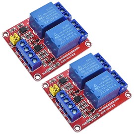 PENGLIN 2PCS 2 Channel 5V Relay Module with Optocoupler High or Low Level Trigger Expansion Board for Raspberry Pi Arduino