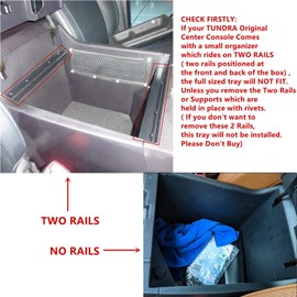 JOJOMARK for Toyota Tundra Accessories Center Console Organizer for Toyota Tundra 2014-2020 2021 Insert ABS Armrest Box Secondary Storage