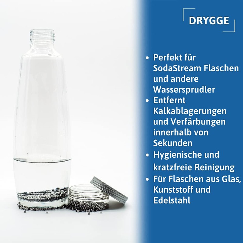 DRYGGE Cleaning beads for SodaStream bottles, drinking bottles, decanters made