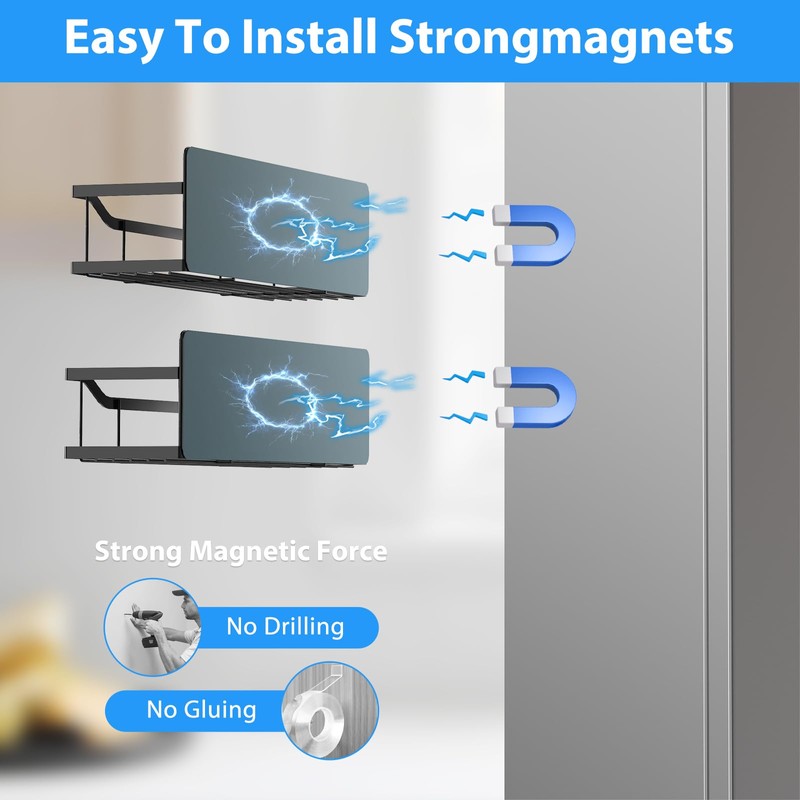 Multifunctional Magnetic Shelf for Washing Machine, Refrigerator, Microwave, and Any