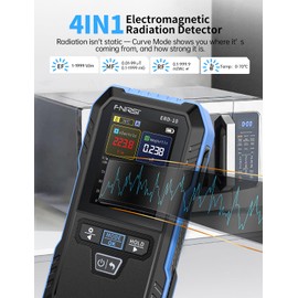 【Newly Upgraded】FNRSI ERD-10 Digital EMF Meter, Electromagnetic Field Radiation Detector with 2.4" Color Screen for Magnetic Electric RF, Temperature Monitoring, Portable Design