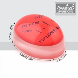 Egg Timer Color Changing Indicator Soft Medium & Hard Boiled Eggs Compact Reusable Kitchen Gadget Egg Thermometer Heat Sensitive Perfect For Home Breakfast Boiling Tool Cooking Accessories (1Pc)