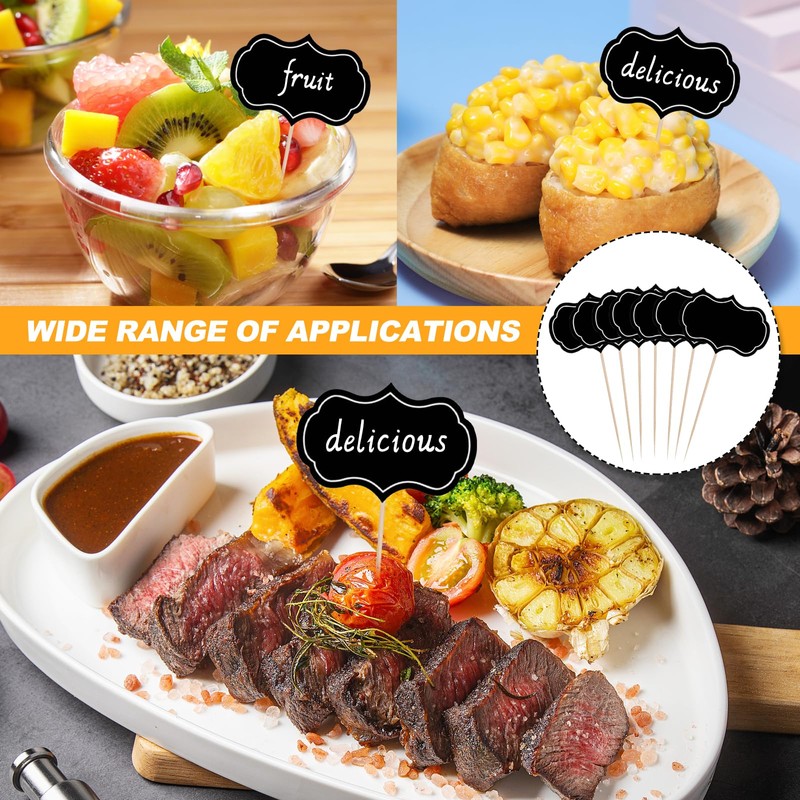 Party Food Labels for Buffet, 56 Pieces Food Label Flags