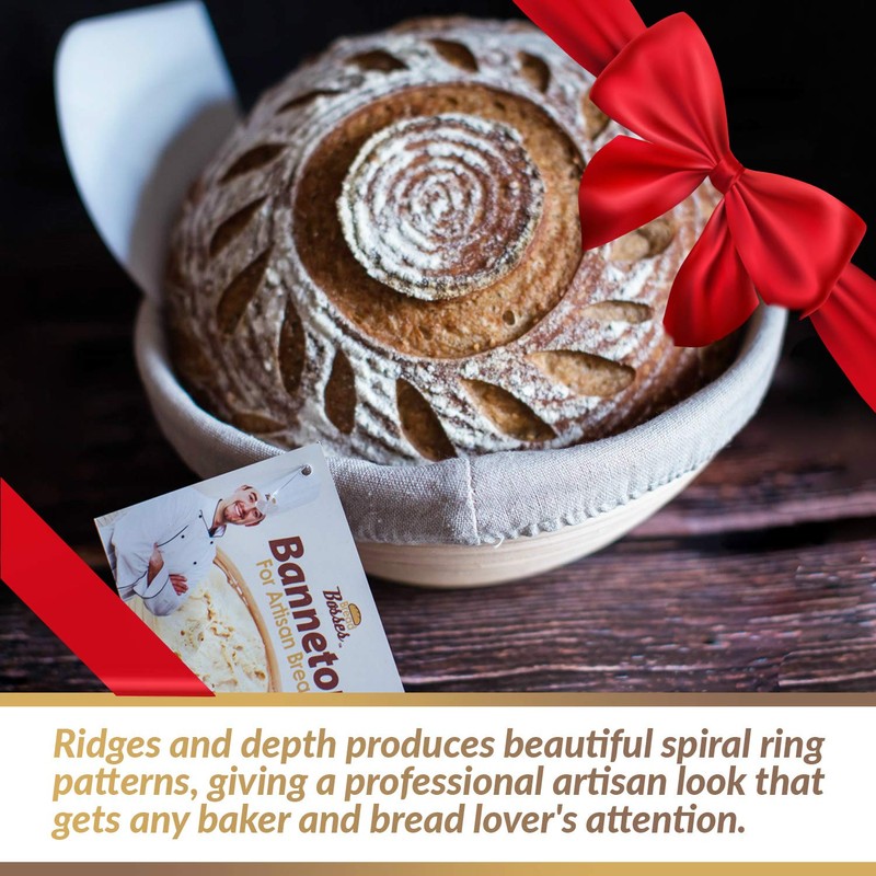 9 Inch Bread Banneton Proofing Basket - Baking Bowl Dough