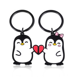Penguin Couple Gifts Valentines Day Gifts for Him Boyfriend Girlfriend Her Matching Penguin Lovers Cute Keychain for Husband Wife One Year Anniversary Birthday Wedding Gifts for Boyfriend Best Friend