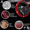 NBTEPEM 27 PCs Red Bling Car Accessories Set for Women,