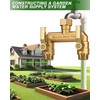 Hose Splitter 2 Way Heavy Duty, Solid Brass Full Flow