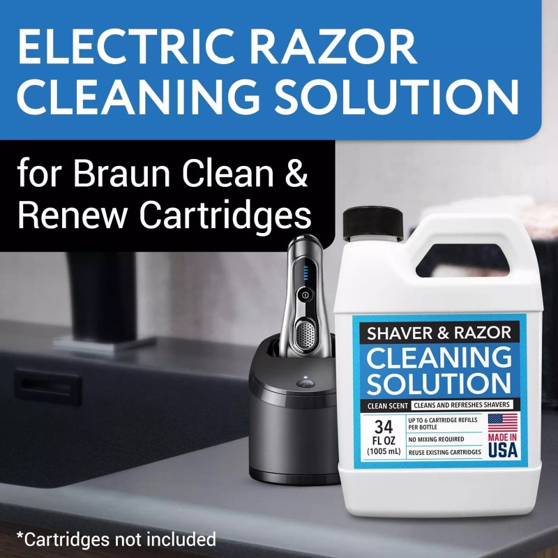 Impresa Electric Shaver Cleaning Solution for Braun Clean & Renew