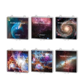 POCOCO Gorgeous Nebula Series Galaxy Star Projector Night Light Discs: Realistic Galaxy Patterns, 5K Ultra HD, 96% Light Transmission, High Brightness - 6-Piece Pack (Projector Not Included)