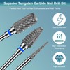 CGBE Nail Drill Attachments, 3/32 Inch Tungsten Carbide Bits for