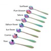 Flower Spoon Set - 8pcs DGQ Teaspoon Coffee Spoon Rainbow