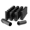 24pcs M14x2.0 Wheel Lug Nuts Black Thread XL Spline Lug