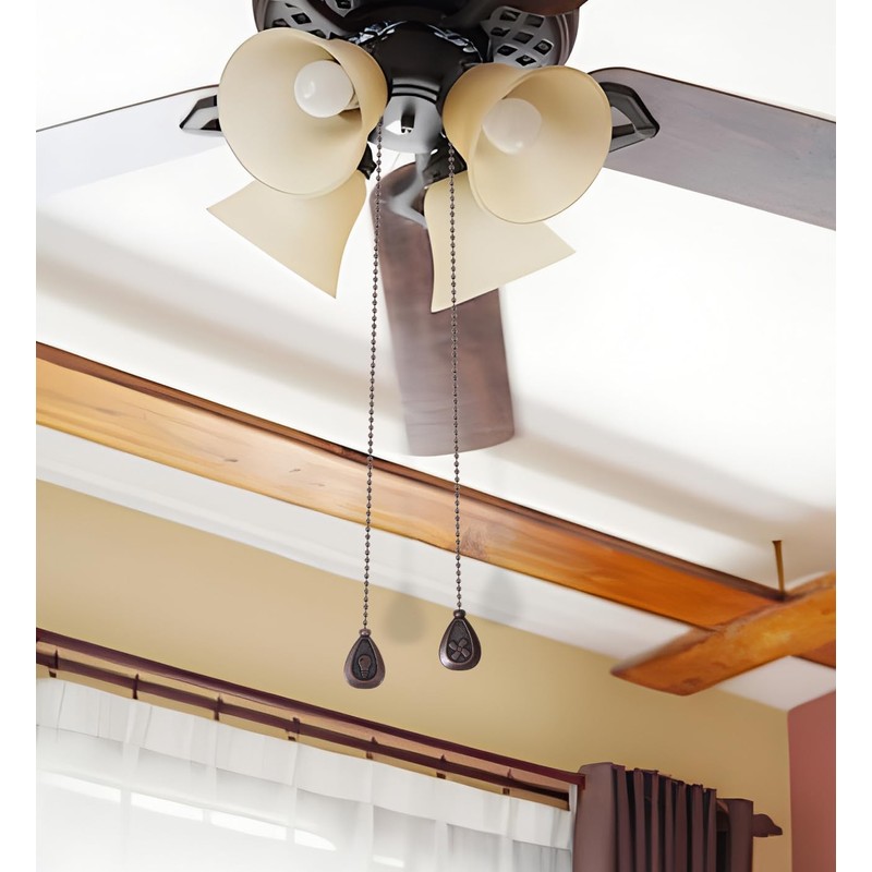 SmoTecQ Ceiling Fan Pull Chain Extenders 2 Pack, Decorative Waterdrop