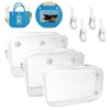 6pcs Clear Beach Bag Organizer with 4 Pack Insert Hooks
