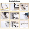 MINISOISO Folding Console Heavy Duty 350 mm Shelf Holder Stainless