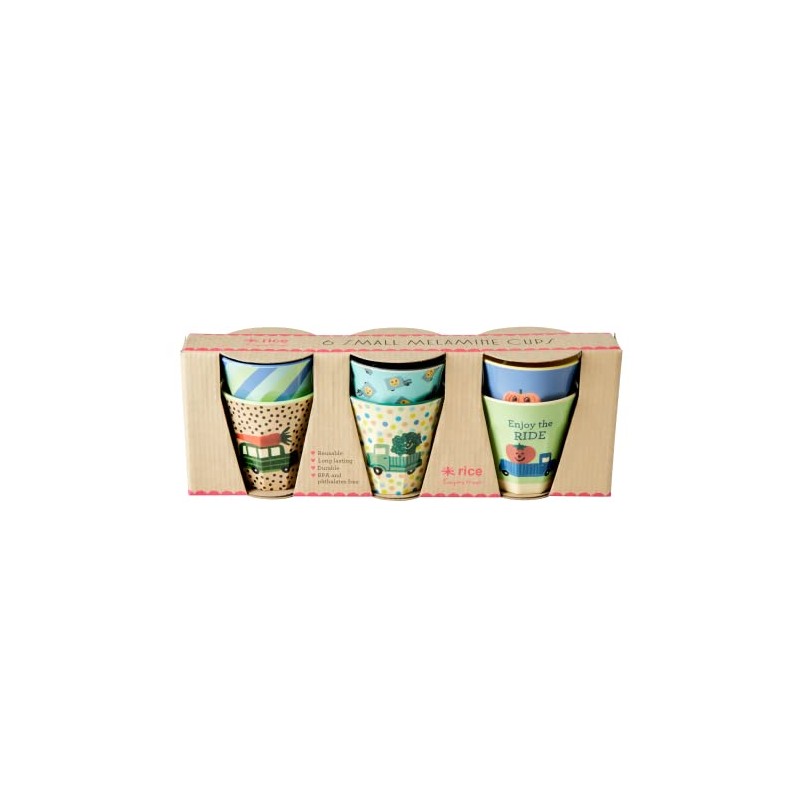 Small Melamine Children's Cups - Multi - Pack of 6