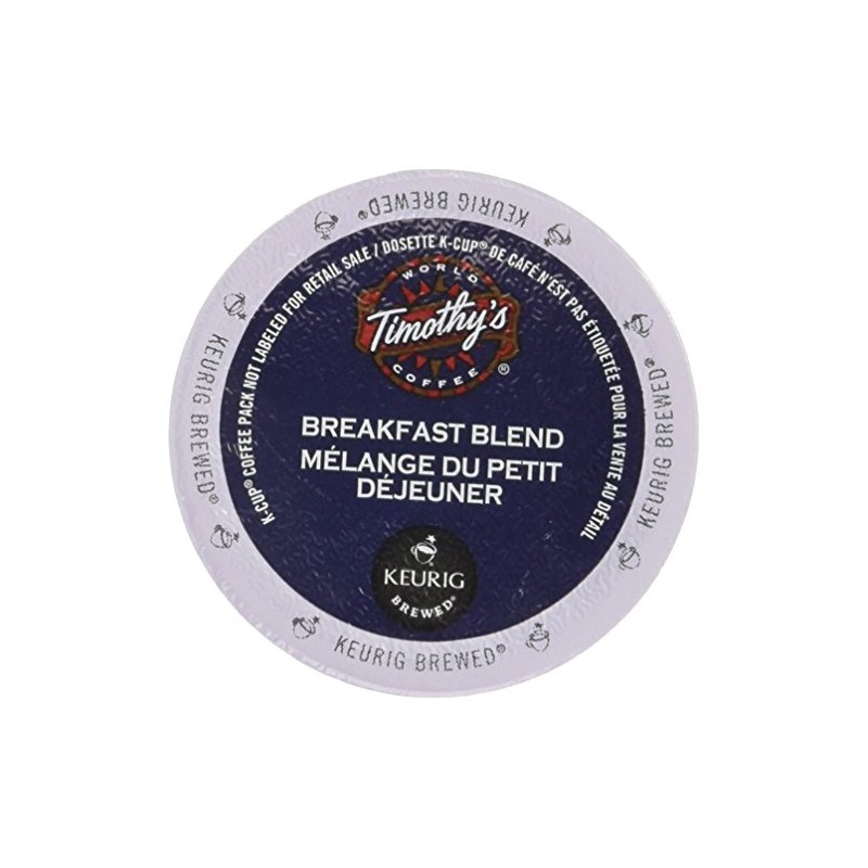 Timothy's Breakfast Blend Coffee, K-Cup Portion Pack for Keurig Brewers